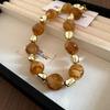 Elegant Summer Acrylic Beaded Necklace: Fashionable Round Clavicle Chain Jewelry
