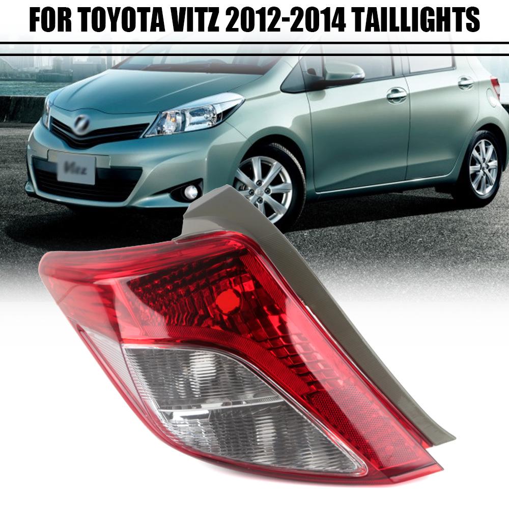 Compatible with Toyota Vitz 2012-2014: Rear Taillight Housings, Brake Lights, Turn Signals, and Reversing Light Covers.