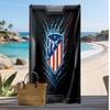 Atletico Madrid Bedrucktes Strandtuch Schnelltrocknendes Weiches Handtuch Tragbare Große Rechteckige Stranddecke für Reisen Schwimmbad