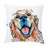 Customizable Home Square Soft Sofa Bed Pillow Cover Painted Dog Decorative Cartoon Puppy