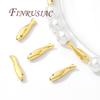 15.3mm Fish Shape Beads 18K Gold Plated Separators For Bracelets Accessories,DIY Jewelry Making Supplies,Necklace Beads Findings