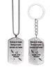 Stainless Steel Keyring and Necklace Set with Bonus Gift—Engraved Badge, Ideal Gift for Men, Couples, Boyfriend, Family & Friends