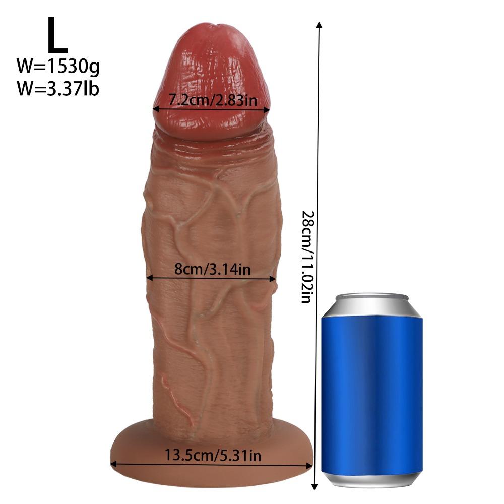 Ultra Large Realistic Dildo Liquid Silicone No Balls Female Masturbation Adult Toy
