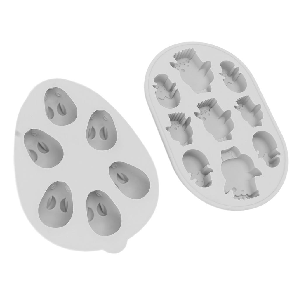 2Pcs Silicone Baking Mold Bunny Chick Style Food Grade Silicone Easy Release Chocolate Molds for