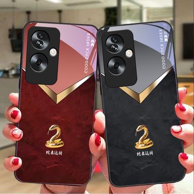 Snakes Come To Operate For Oppo A79 5G 58 78 74 60 4G Reno 11F Realme GT 6 11 Note 50 10 C55 X2 Szkło Hartowane Czarne Etui na Telefon