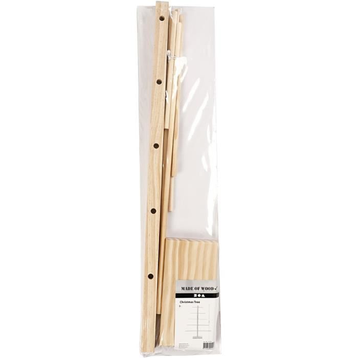 Julgran - Creativ Company 57926 - Massivt trä - 6 delar - 53 cm höjd - 44 cm bredd