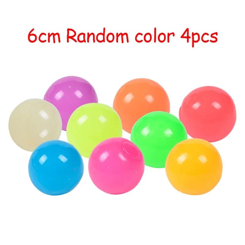 2Pcs Luminous Sticky Target Balls Sticky Wall Relaxation Vent Sphere Child Sucker Toys Press Stress Ease Toy For Kids Teen