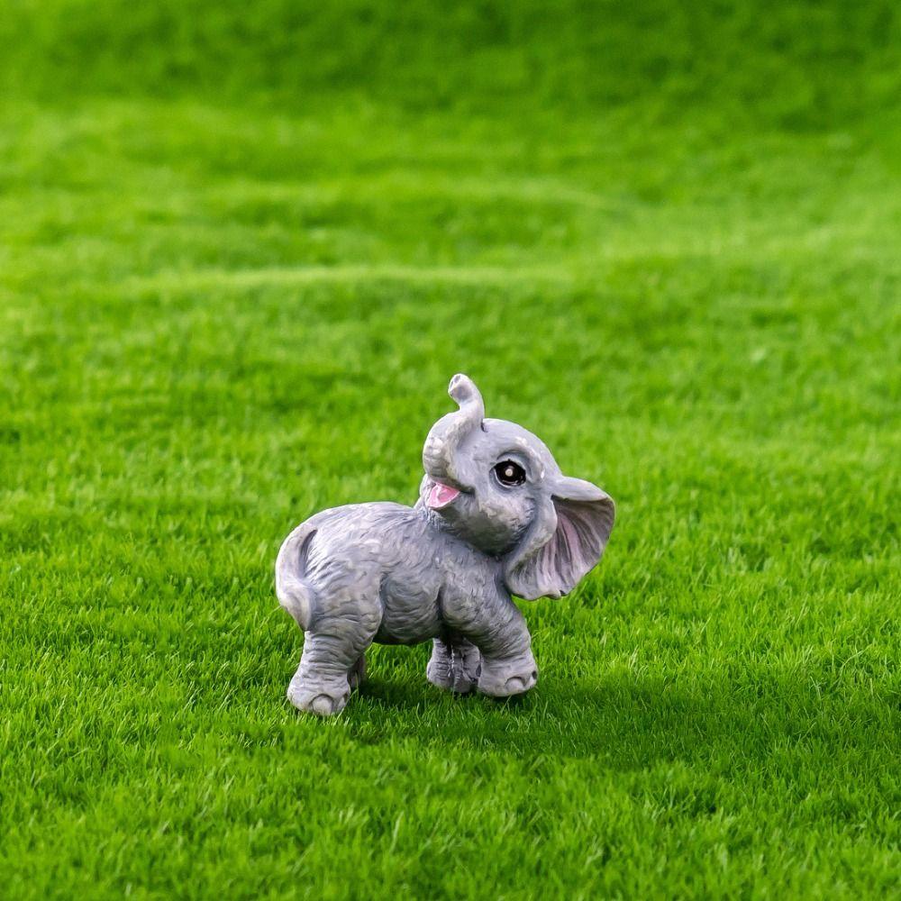 Multicolor Miniature Elephant Resin Desktop Knickknacks Toy Mini Elephant Figurines