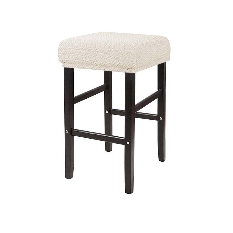 

Sleek Rectangular Elastic Dressing Table Stool Cover Dust Resist and Machine Washable Counter Stool Cover Saddle Bar Chair Cover 25*35*2 cm бежевый