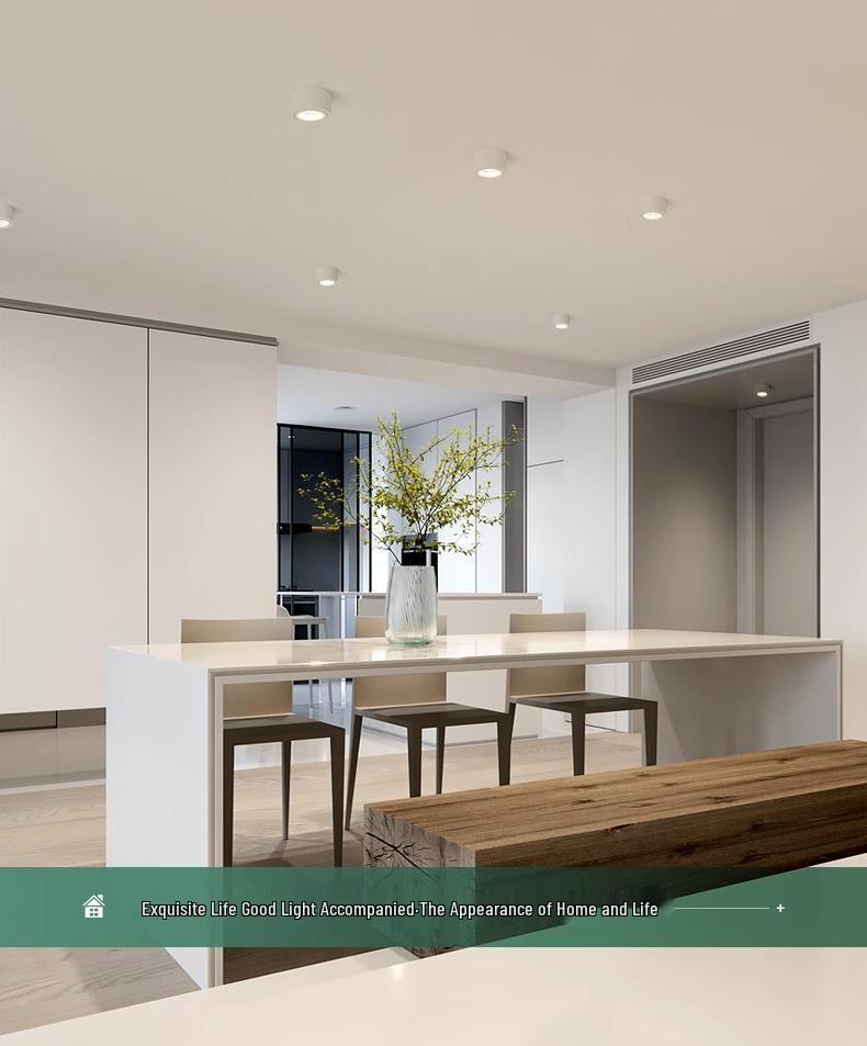 Ultra-Thin Anti-Glare Adjustable Surface Spotlight