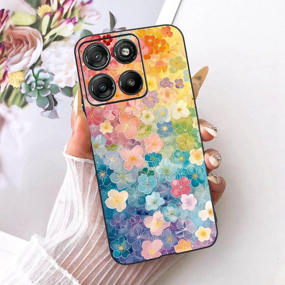 Flower Cartoon Fashion Design Phone Case For Motorola Moto G77 G67 5G Funda Soft Silicone Matte Back Cover XT2621-2 XT2621-4