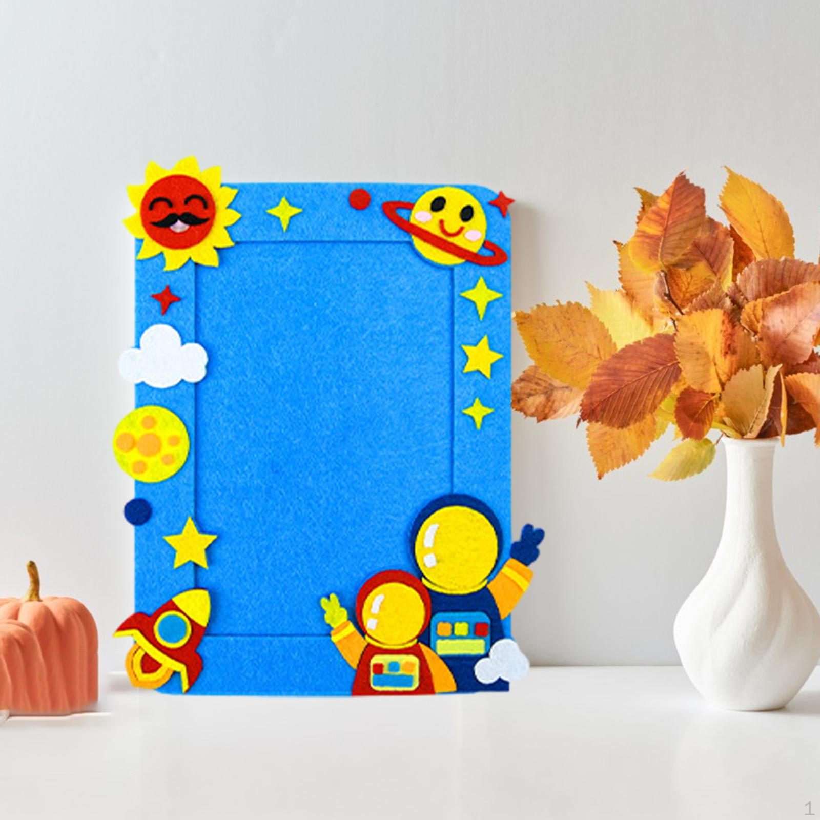 

DIY фоторамка подарки на день отца ремесленные рамки набор фото дисплей держатель детские произведения искусства Dad Child Blue