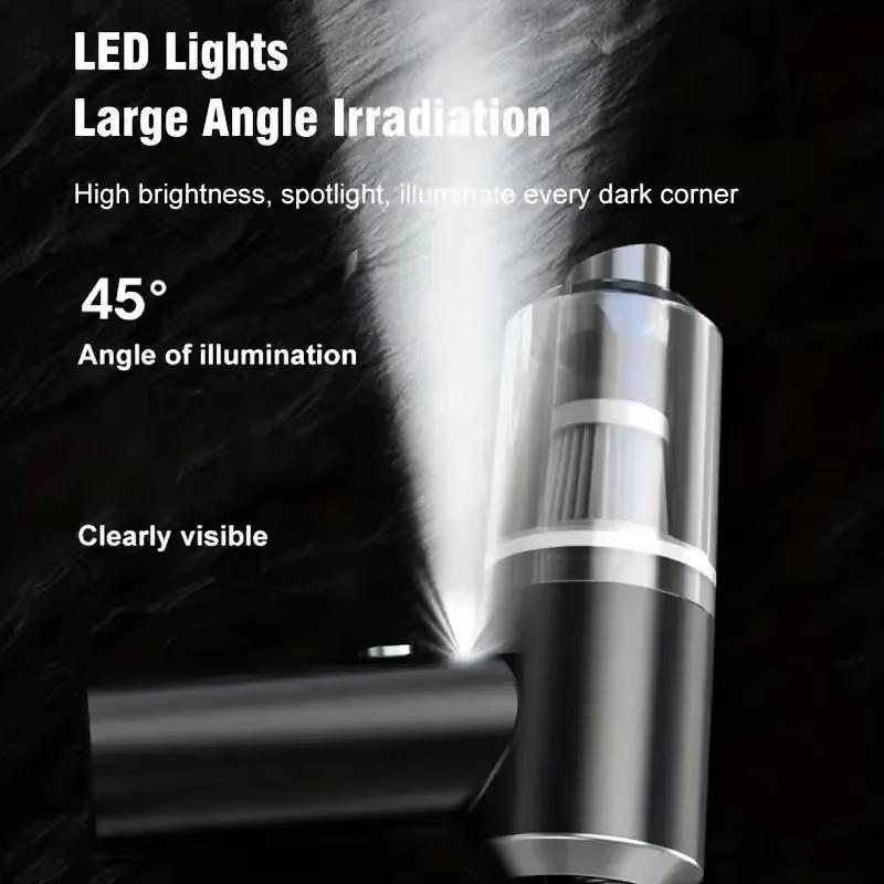 Handheld Car Vacuum Cleaner Powerful Wireless Dust Collector USB Rechargeable 1200mAh Portable Cleaning Appliance for Home and Auto