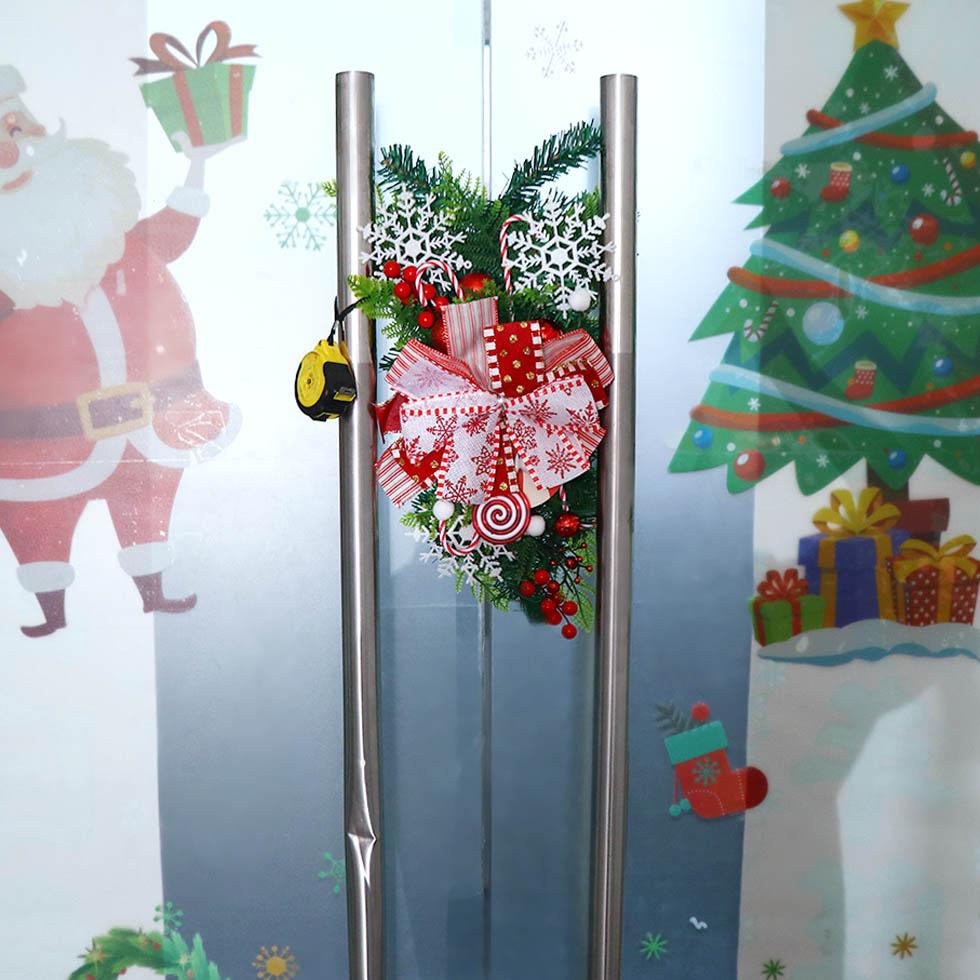 Festival Party Decor Candy Cane Christmas Decorations Wreath Christmas Tree Garlands Rattan