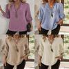 Womens Casual Cotton Linen Blouse With Pockets And Vneck For Summer 2025