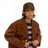 (UNISEXE) Casquette de baseball en mélange de laine Nouvelle coupe Logo brodé Marron (MS5X8BG14D)