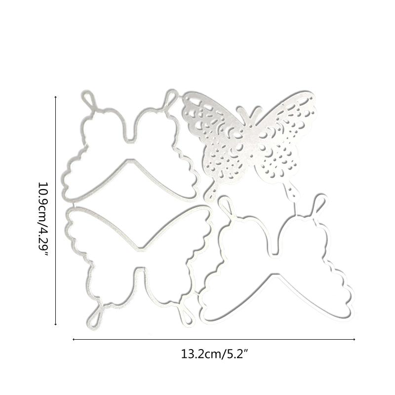 Four-layer for Butterfly Metal Cutting Dies Handmade Stencil Mold Embossing Pattern for Children Adults DIY Crafts Proje