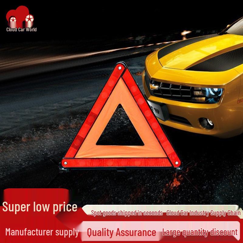 

Reflective Red Triangle Car Warning Sign for Safety and Parking
