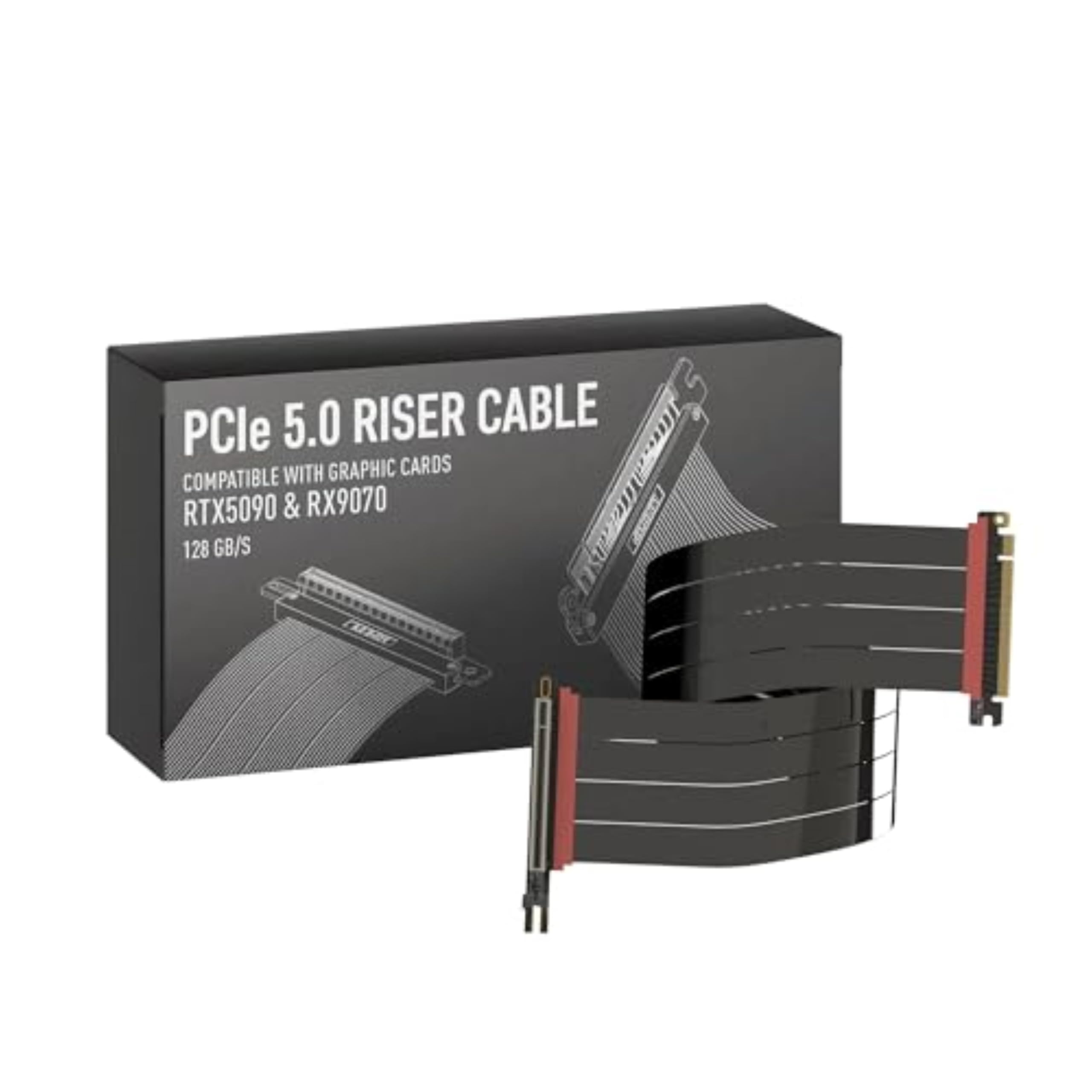 

LINKUP AVA5 Armor PCIE Riser Cable Підтримує відеокарти RTX5090 та RX9070 x16 Швидкість Сумісний з PCIe Прямий 70 см Загалом - 5.0 128 ГБ/с 4.0 &