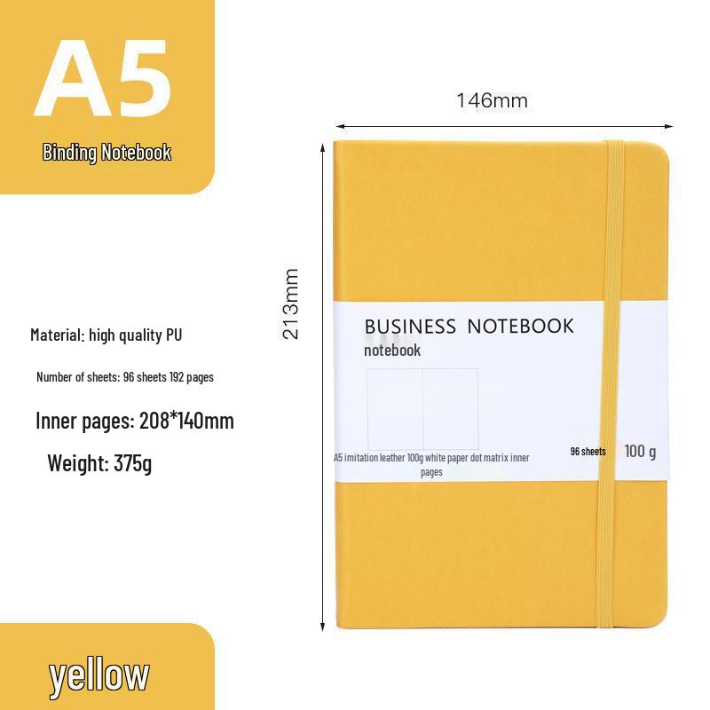 Lastikli A5 Özel Noktalı Izgaralı Defter, İş Ofisleri ve Günlükler İçin İdeal, Logo Basılabilir.