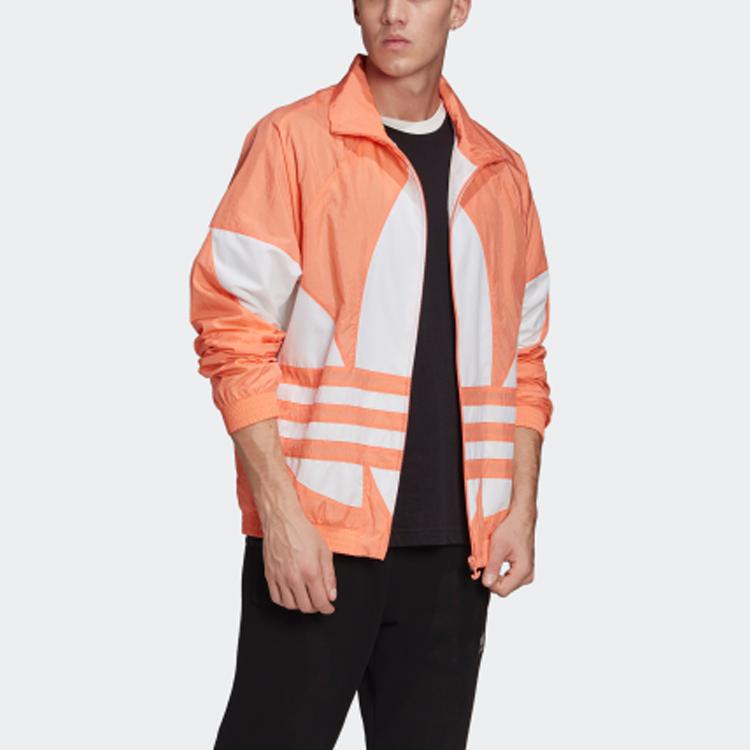 Adidas Originals Trefoil Zip-Up Track Jacket Men Outerwear Orange FM9890