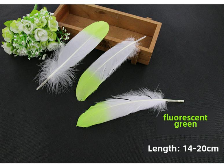 DIY Feather Jewelry Accessories: Large Floating Gold Feather, Small Straight Knife, Spray Gold Gradient Feather