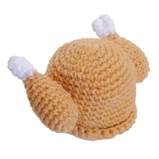 Chicken Leg Hat Highly Elastic Knitted Windproof Thermal Cap for Winter Fun