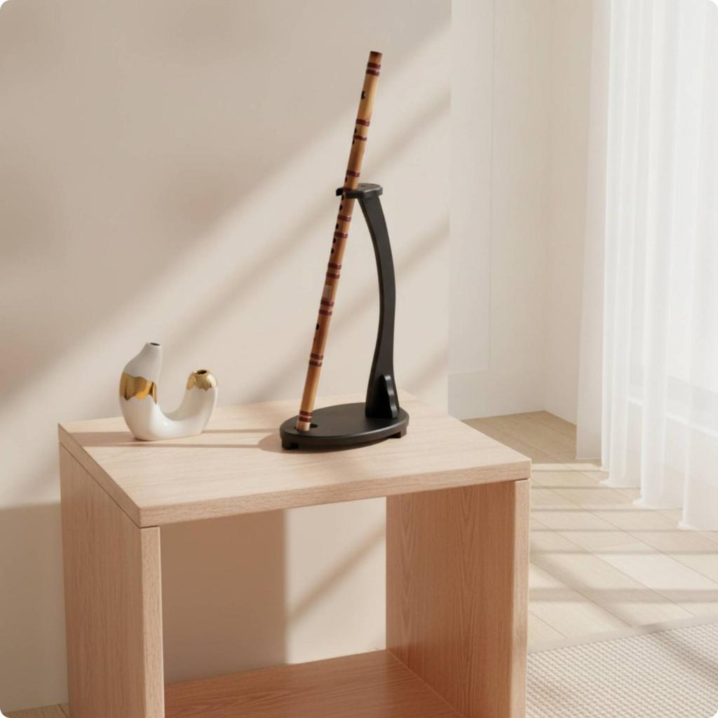 Erhus Stand FloorStanding Dizi Freestanding Instrument Holder for Instrumentalists, Music
