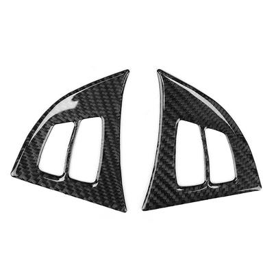 2PcsSet Carbon Fiber Steering Wheel Frame Cover Trim Left Hand Driving Fit for E70 X5 20082013