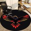 1pc Phoenix Rising Chair Carpet for Office, Round Non Slip Durable Large Size Office Carpet, Suitable for Office