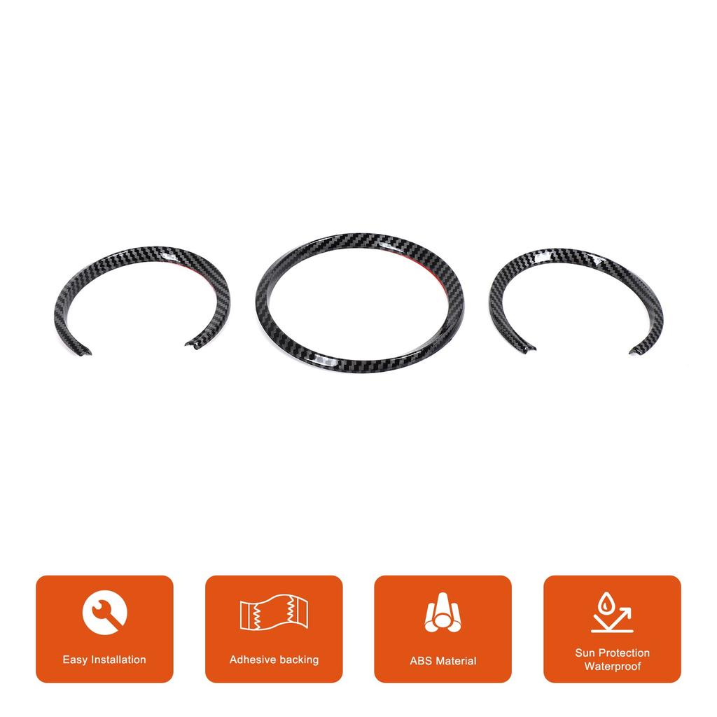 Carbon Fiber ABS trument Panel Decorative Ring Trim For Porsche Macan