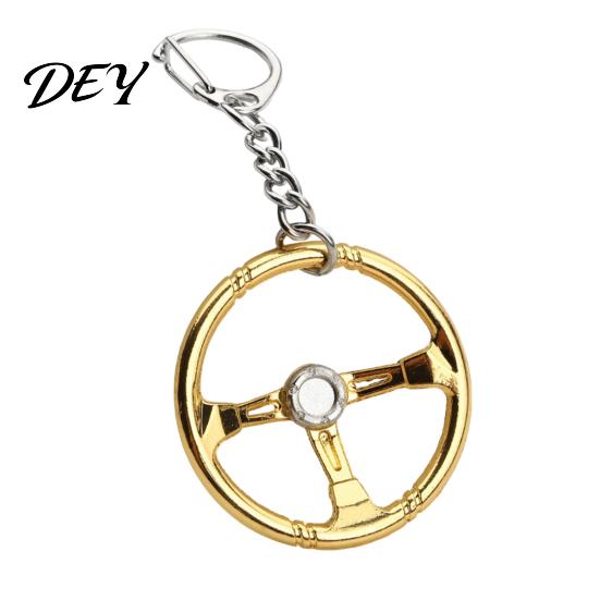 Wear Resistant Key Chain Steering Wheel Keychain for Backpacks, Metal Car Ring Holder, Decorative Handbag Charm Pendant Lovers