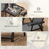 Three-Piece Garden Table and Chair Set - Dark Grey