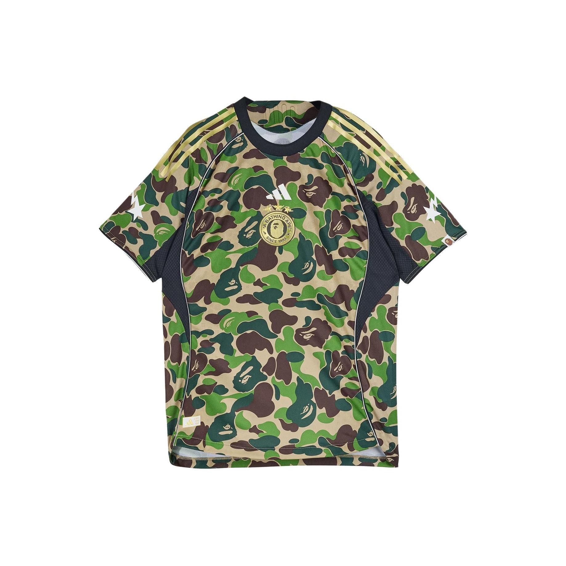 

Adidas X A Bathing Ape Коллаборация FW25 Лого Пуловер Футболка с коротким рукавом Унисекс Топы KB2202 M