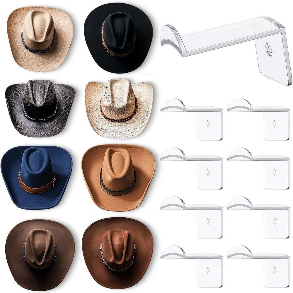 3Pcs Plastic Hat Rack Wall Mounted Hat Storage Holder Hat Storage Organizer Hanger  for Household