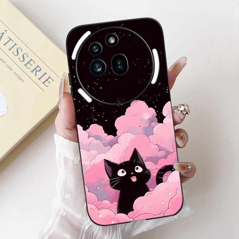 Beautiful Floral Painting Phone Case For Nothing Phone (3a) Pro Black Silicone Soft Cover For Nothing Phone3a 3a Pro Bumpers