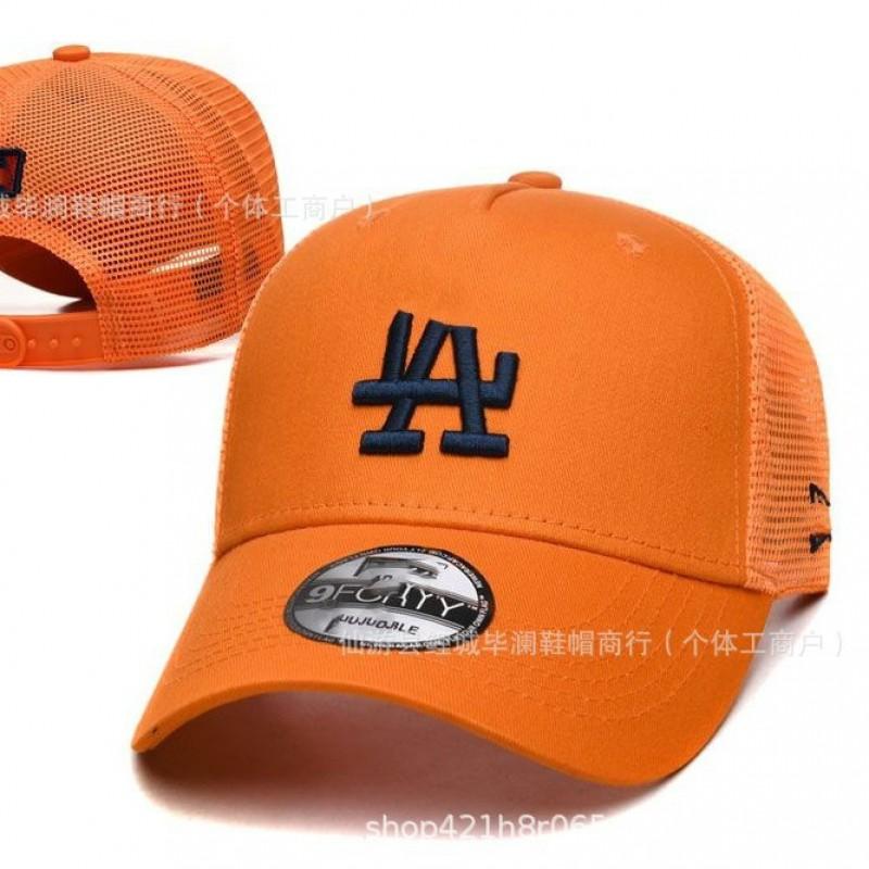 Berretto da Baseball Lettera LA Visiera Curva Regolabile Cotone Lino Cappello da Papà Uomo Donna Sport all'Aperto