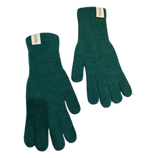 Winter Knitted Gloves Stretchy Warm Gloves Solid Color Fingered Gloves