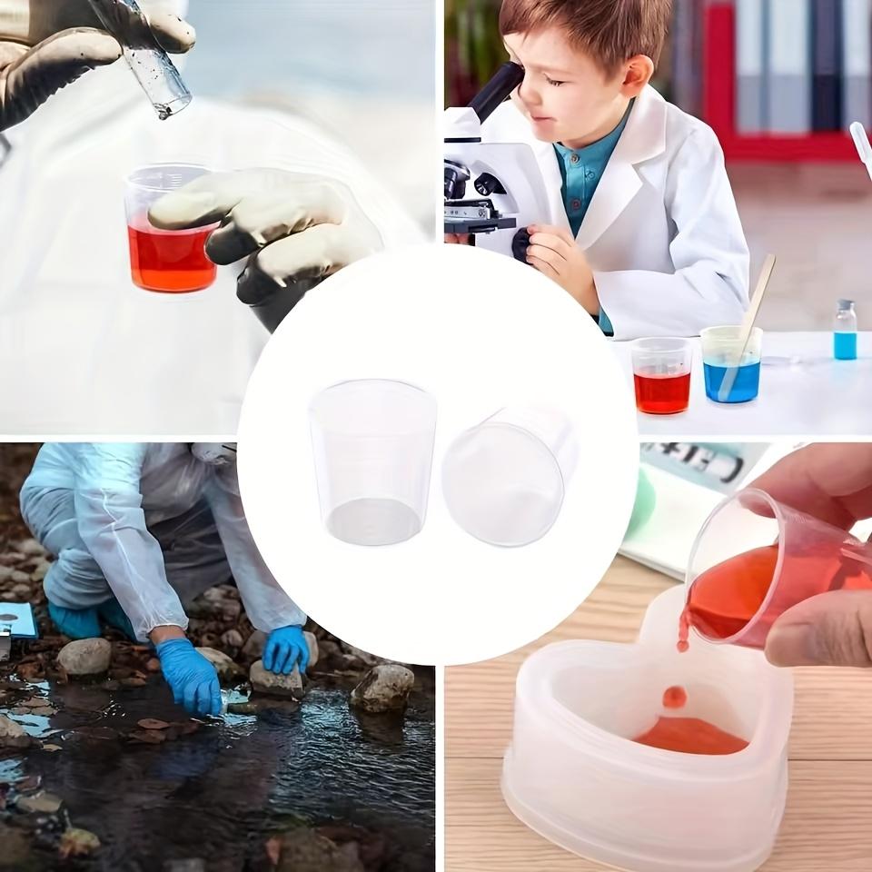 5/10/20Set 30ml/1oz Plastic Graduated Cups with Wooden Stirring Sticks Transparent Scale Cup Candle Making Kits