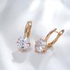 Kienl New Simple Square Natural Zircon Earring For Women  Rose Gold Color Vintage Big Drop Earring High Quality Daily Jewelry