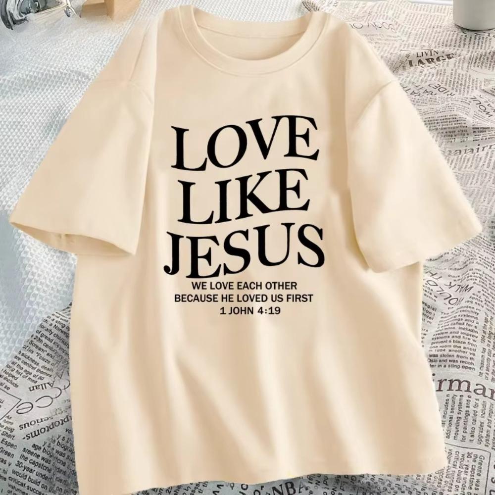 Love Like Jesus Christian TShirt Faith Religion TShirt Casual ONeck Short Sleeve Men and Womens Tshirt Clothing Comfortable