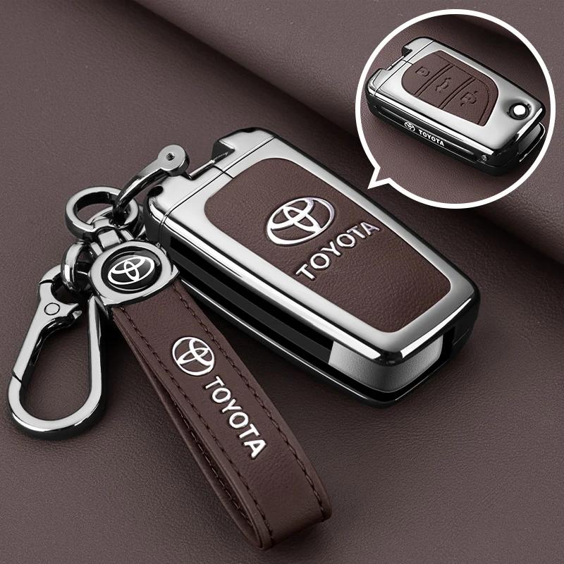 Custodia Copri Telecomando Chiave Auto in Metallo per Toyota Camry RAV4 Forturner Hilux Auris Corolla Avensis Verso Yaris Aygo Scion TC IM Guscio