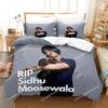 Sidhu Moosewala RIP Bedding Set Boys Girls Twin Queen Size Duvet Cover Pillowcase Bed Kids Adult Fashion Home Textileextile