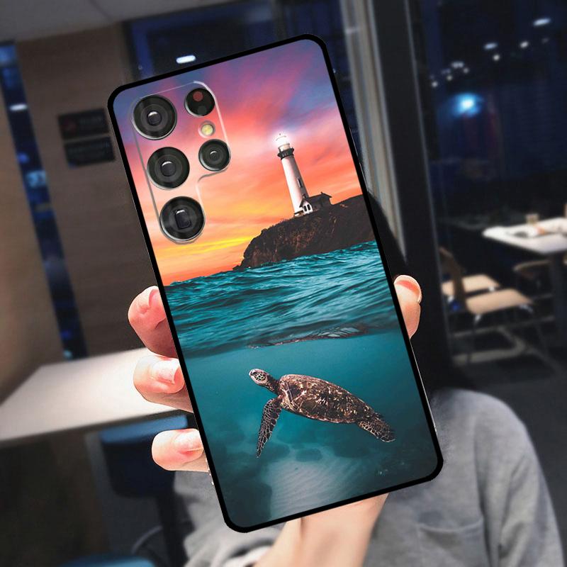 Cute Cartoon Turtles Case For Samsung Galaxy S22 S21 S23 Ultra S8 S9 S10 Note 10 Plus Note20 Ultra S20 FE Cover