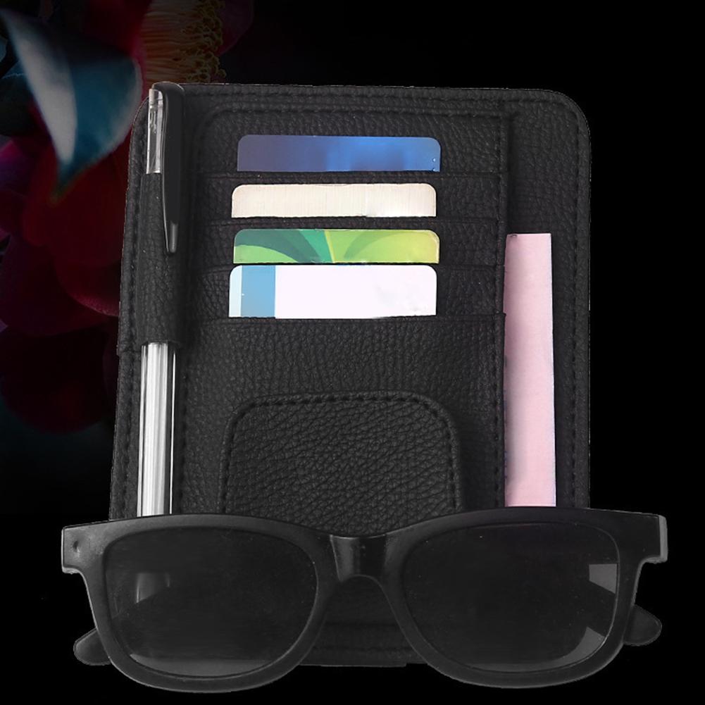 Multi Purpose Car Visor Organizer Sun Visor Storage Holder Pouch Card Bill Storage Bag