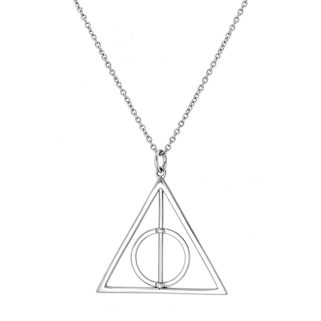 Deathly Hallows Rotatable Sterling Silver Couple's Necklace - Harry Potter Collection