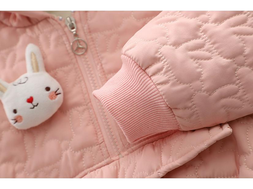 Winter 2025 Baumwolljacke mit Fleecefutter und Anzug-Set für Mädchen, Kleinkinder und Kleinkinder