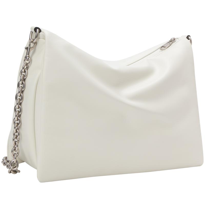 New CALVIN KLEIN Synthetic Material Shoulder Bags Small Square Bag Crossbody Bags Medium Size Women's Ivory White DH3575-115