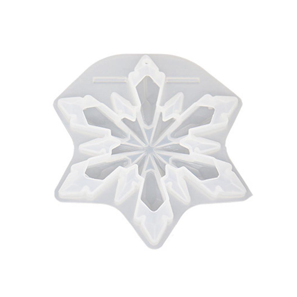 Silicone Pendant Mold Christmas Tree Snowflake Hanging Decoration Mould Jewelry Making Accessories for Craft Lover