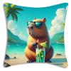 Cute Cartoon Capybara Pillow Case For Bedroom Car Cafe Room Soft Living Room Sofa Decor Pillow Case